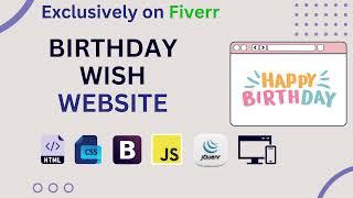 I will do birthday wish website in HTML, CSS, Js, Jquery and Bootstrap