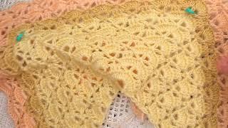 Схема КРУГЛАЯ ,  а Шаль КВАДРАТНАЯ , Вязание КРЮЧКОМ , crochet shawl  ( шаль № 367)