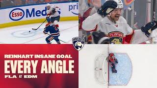 EVERY ANGLE: Reinhart scores from BEHIND the goal line vs Edmonton!