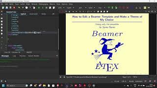 How to Modify Default Beamer Template - Part I (Title Page)