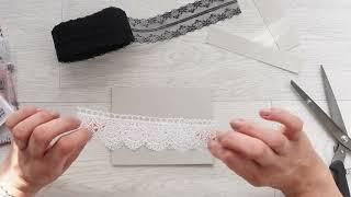 Use Fabric/ Lace Scraps in QUICK EASY Card Making! ! (1117)