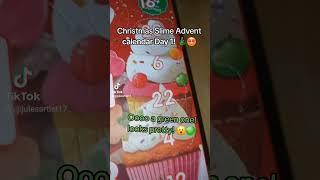 Opening my Christmas Advent Slime Calendar with me Day 1!! 