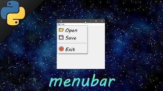 Learn Python tkinter GUI menubars easy 