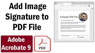 How to Insert Image into PDF in Adobe Acrobat Pro 9 | Add Image to PDF | How To Add Signature To PDF