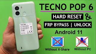 Tecno POP 6 Frp Bypass Android 11 Without Pc | Tecno Be7 Hard Reset Rmove Pattern/Pin/Password