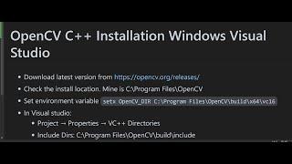 001 Install OpenCV on Windows - Visual Studio 2022 Learn OpenCV with C++