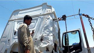 Mercedes  Truck MP4  Cabin Accident  Repairing ||Accident Cabin Repairing|| Truck Cabin Repairing ||