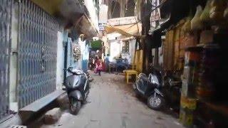 Walking through the little alleyways of Varanasi