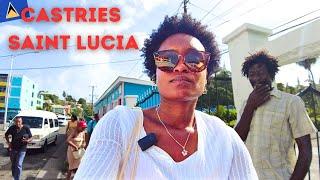 Castries, Capital City - Saint Lucia | Nostalgic Central Market | Authentic Morning Street Vibe VLOG