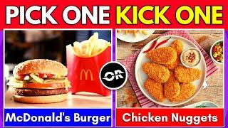 Pick One Kick One:- Junk Food Edition  | Food Challenge | Guessers