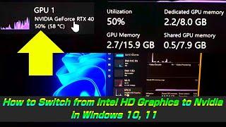 How to Switch from Intel HD Graphics to Nvidia in Windows 10, 11