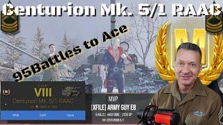 Centurion Mk. 5/1 RAAC Ace Tanker Battle, World of Tanks Console.