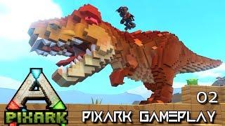 PixARK: EPIC TREX & DRAGON TAMED E02 !!! ( Pix ARK GAMEPLAY PRE EARLY ACCESS GAME )