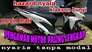 Cara buat alarm pengaman motor anti maling terlengkap dengan lampu hazard