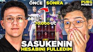 SASUKENİN HESABINI FULLEDİM!! MASKARAYI ÇIKARTTIM! 75.000UC - PUBG MOBİLE