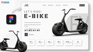 E-Scooter UI design Figma tutorial | Landing page figma