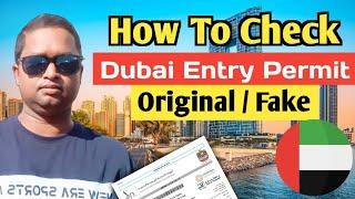 How To Check Dubai Entey Permit Online | How To Check Dubai Visa Original/Fake | Live Talk Dubai
