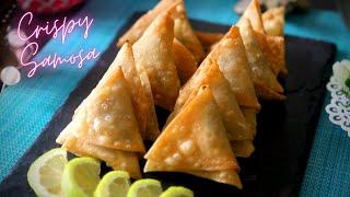 HOW TO MAKE CRISPY CHICKEN SAMOSA AT HOME // East African Style Samosas // with Homemade Samosa Roti