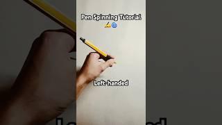 Learn INFINITY left-handed Pen Spinning Trick Easy Tutorial! ️