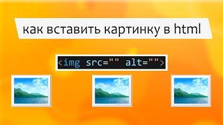 Как вставить картинку в html | HTML уроки