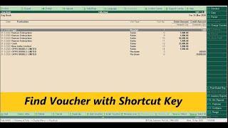 Quick Search Voucher in Tally | How to Found transaction in Tally ?