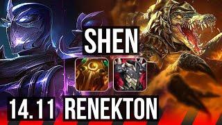 SHEN vs RENEKTON (TOP) | 4/0/9, Rank 3 Shen | KR Grandmaster | 14.11