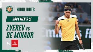 Zverev vs De Minaur Quarter-final Highlights | Roland-Garros 2024