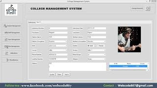 College Management System in Python with Database