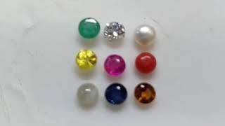 Rs.10500  11 CENTS DIAMOND + AAA QUALITY GEMSELECTION NINEGEMS NAVARATNA  NAVAGRAHA  UNIVERSE