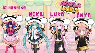 Ai Hoshino , Miku , Luka and Anya Forger Transforming into Avatar World's Characters | Avatar World