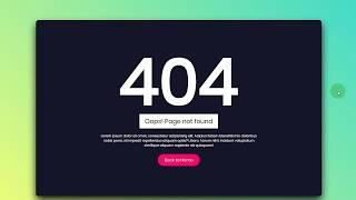 404 Page Not Found | Web Page Design using Html CSS  | PURE CSS | Part -1
