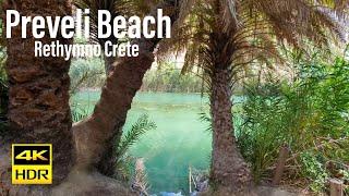 Crete Greece, Preveli Beach Rethymno - Best Beaches in Greece 4K-HDR