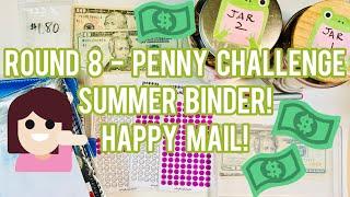 Budget/Savings Video: Round 8 Penny Challenge! Summer Binder! Happy Mail!