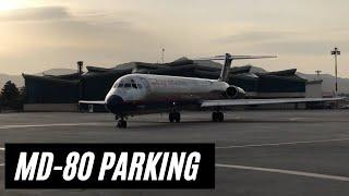 MD-80 parking by me (Neshat Jahandari) in Mashhad, Iran. (outside view)