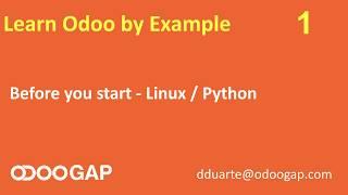 Learn Odoo By Example - Before you start - Linux / Python