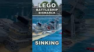 LEGO Battleship Bismarck Sinking #lego #battleship #bismarck #sinkingship