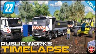  Levelling & Compacting Ground With Komatsu GD655  ⭐ FS22 City Public Works Timelapse