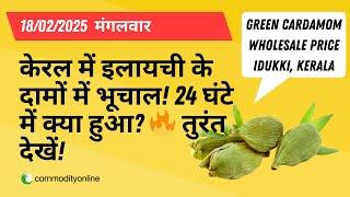 18 फरवरी 2025: केरल में इलायची के दामों में भूचाल!  तुरंत देखें! Green cardamom rate today