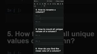 Python interview questions (Pandas) #ai #machinelearning #datascience #dataanalytics #dataengineers