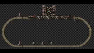 Factorio train station, one refinery, three fluid wagons