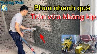 Máy phun vữa  HBT-10 liên tục bàn giao  anh em cai thầu đầu tư nhiều vì đã đạt đẳng cấp thế giới.