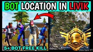   TOP 5 BOT LOCATIONS IN LIVIK MAP PUBG MOBILE  GET FREE 5+KILLS EVERY MATCH  MAINTAIN KD