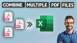 Combine Multiple PDF Files into one Excel Workbook - Bulk PDF Import to Excel
