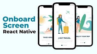  Onboarding  Screen - Travel App UI (React Native) - Speed Code  | DeCode