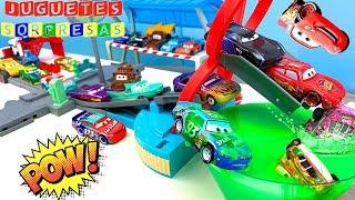 DISNEY CARS RETO CON SLIME  JUMP & RACE FLO'S V8