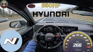 Hyundai IONIQ 5 N || 650HP || TOP SPEED on german Autobahn