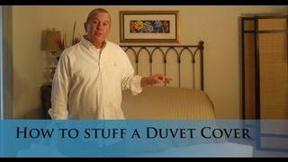 Putting a Duvet Cover on a Down Comforter (www.verolinens.com)