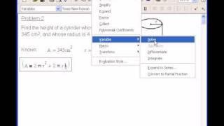 Symbolic Solutions in Mathcad