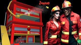 Firefighter Zombie Couple  | SAKURA School Simulator Horror Drama 