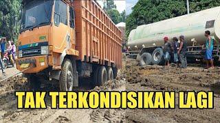 Truck Riau || melintasi jalan parah